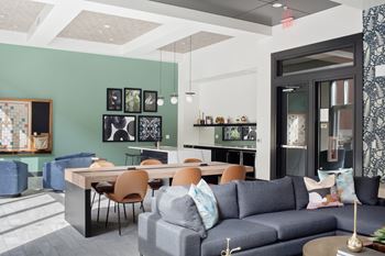 Community clubhouse with kitchenette